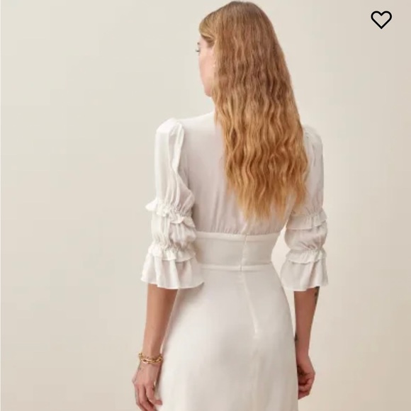 NWT Reformation Laurelei Dress Ivory - Size 8 - Picture 2 of 7